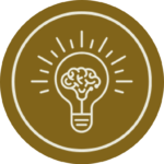 An icon representing Learning Design with a light bulb and brain.