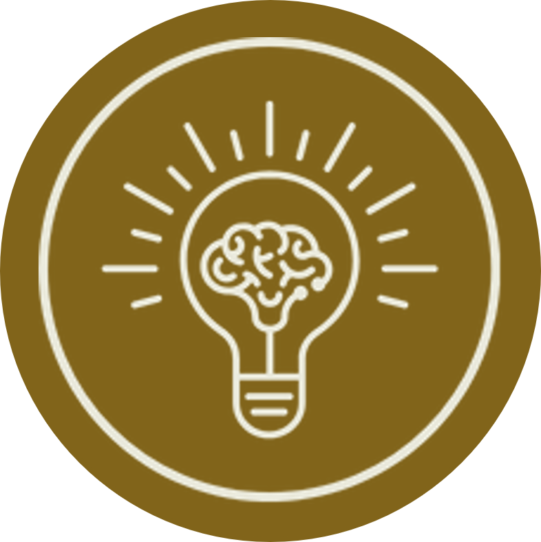 An icon representing Learning Design with a light bulb and brain.